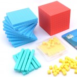 PHEANOO Maths Counting Cubes Manipulatives Place Value Teaching Aids Plastic Base Ten Blocks Set