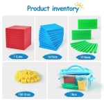 PHEANOO Maths Counting Cubes Manipulatives Place Value Teaching Aids Plastic Base Ten Blocks Set