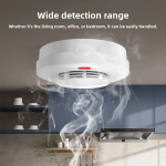 PHEANOO Tuya Wi-Fi Smart Smoke Alarm with PC Material Graffiti 433 Remote Standalone Application Multifunction Fire Alarm