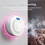 PHEANOO Home Composite Smoke and Carbon Monoxide Detector Combined Detector with LCD Display and LED Indicators 85 DB Alarm