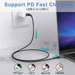PHEANOO Hot Sale Products High Speed Transfer Type C Charging Usb 2.0 60W Fast Charger Data Cable
